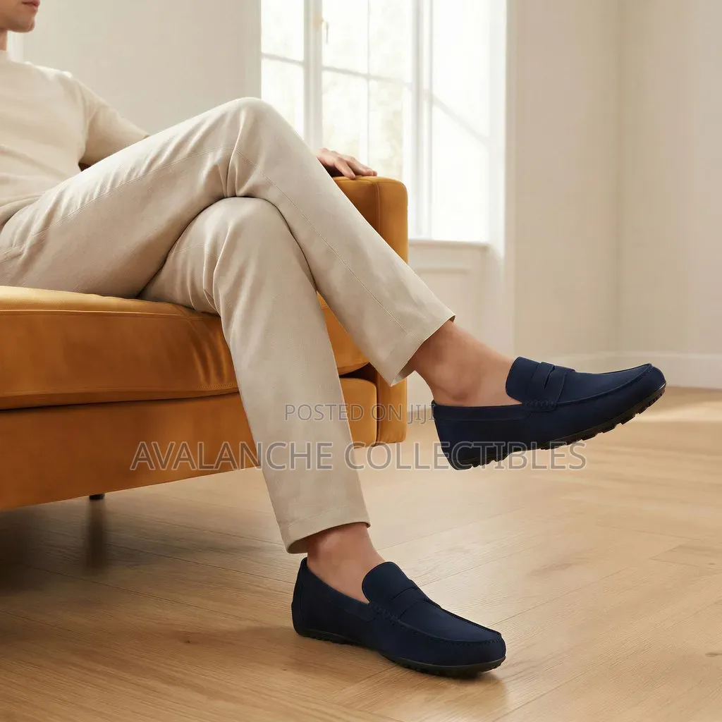 Geox Navy Blue Slip Free Loafers Size 44