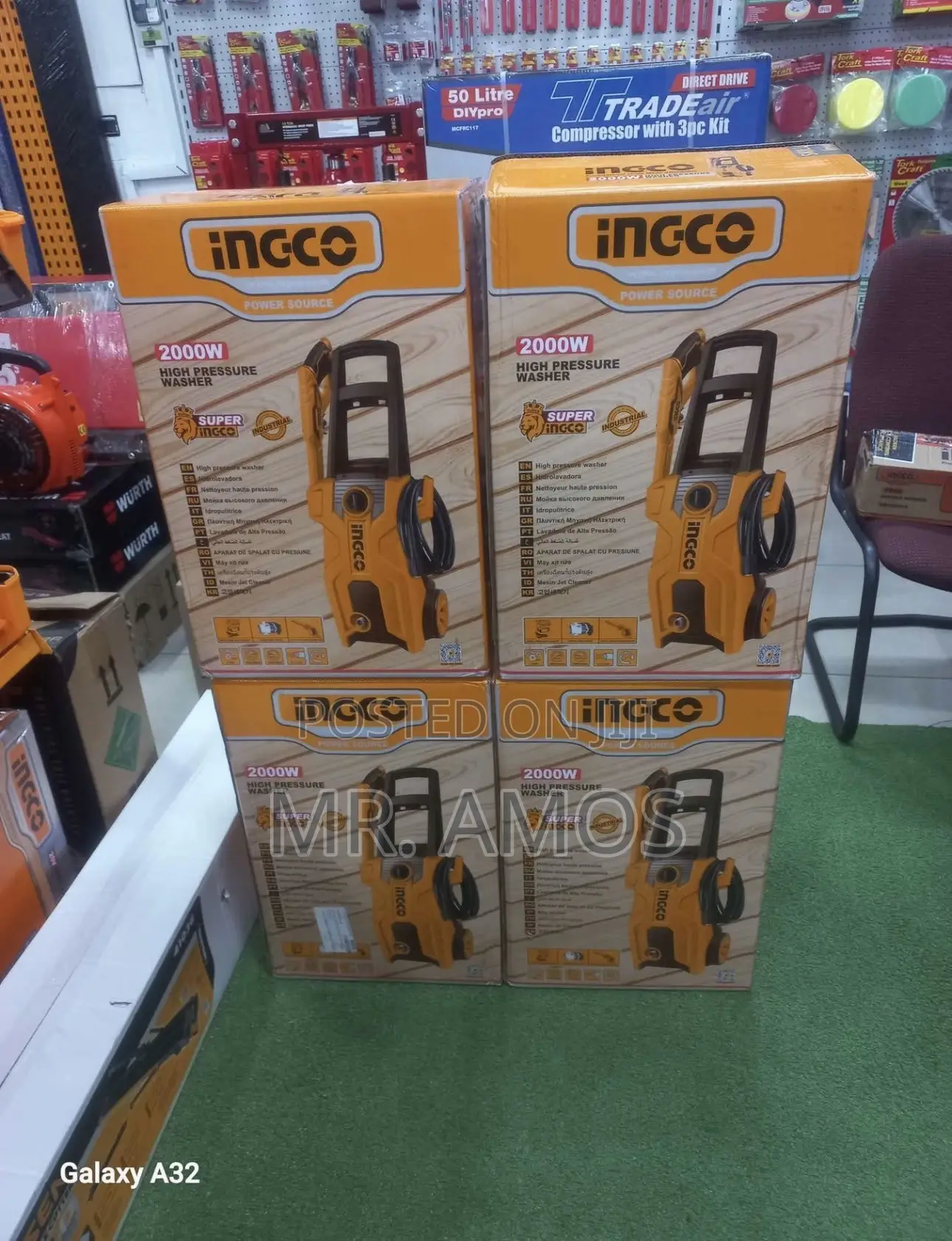2000 Watts High Pressure Washer With Accessories Set - Hpwr20008