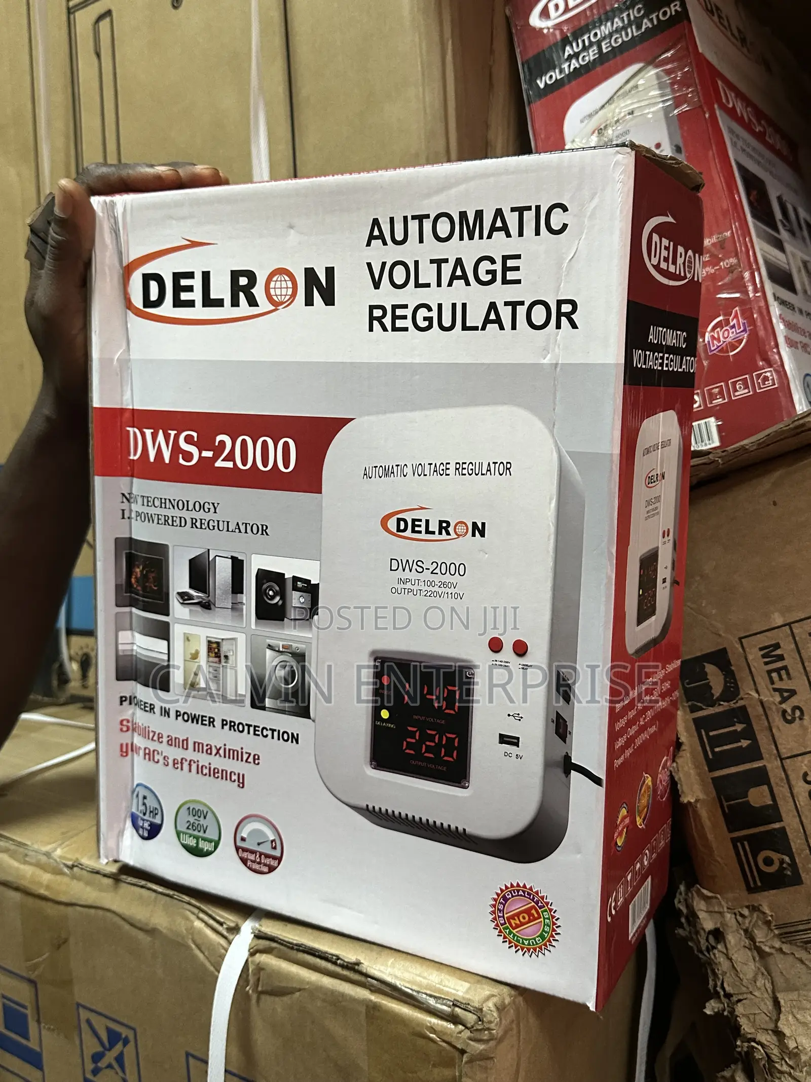 Delron Automatic Voltage Regulator, Stabilizer 2000watt By