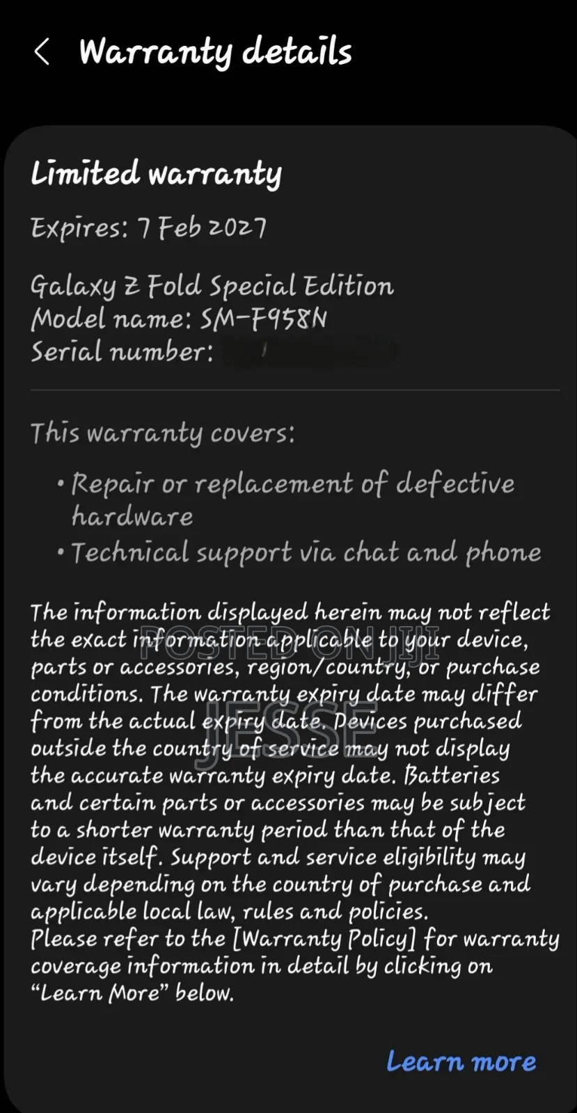 Samsung Galaxy Fold 512 GB Gray