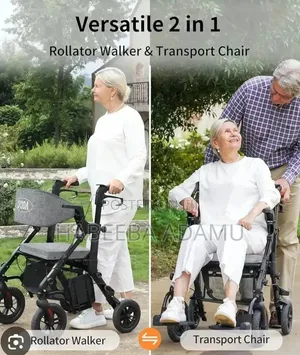 Rollator and Transport Chair 2 in 1