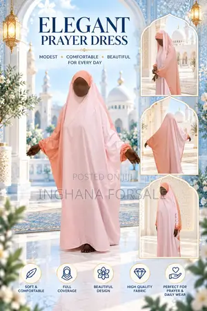 Jilbab Hijab Elegant Women Muslim Prayer Dress