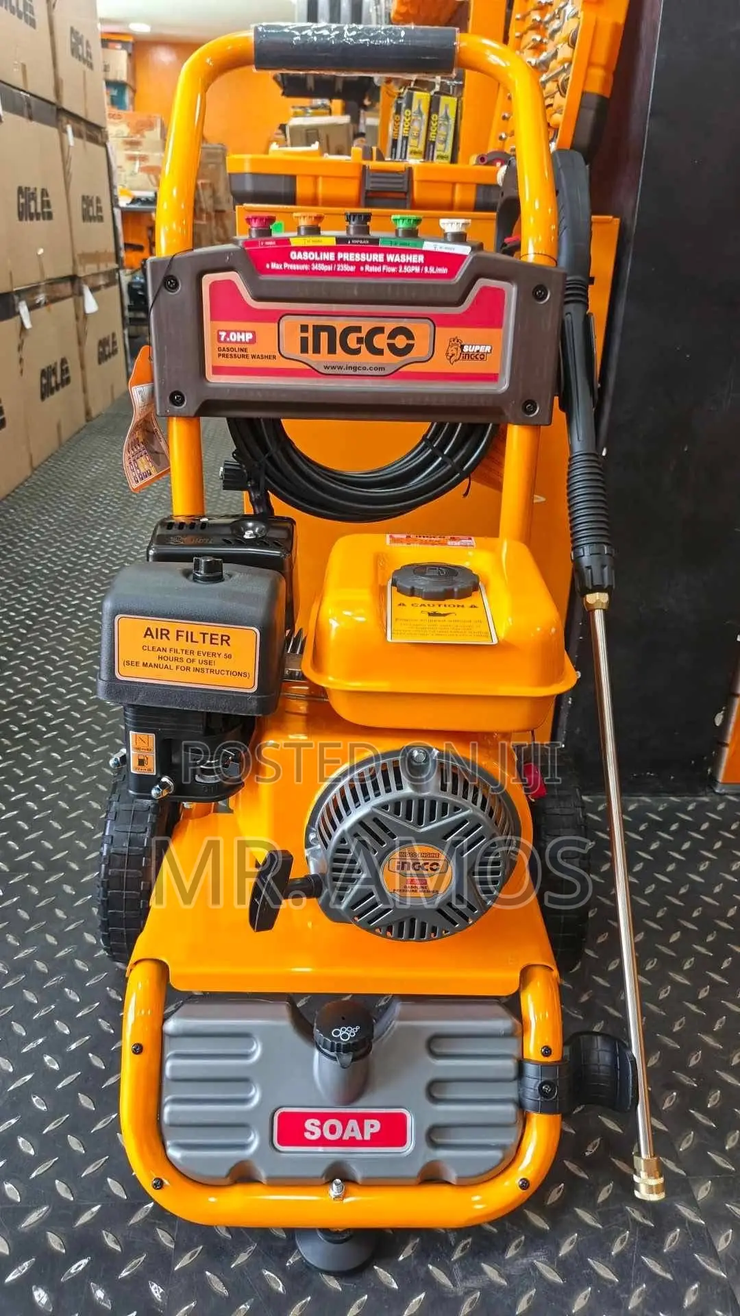 7HP Commercial Gasoline Pressure Washer With All Accessories- Ghpw2103