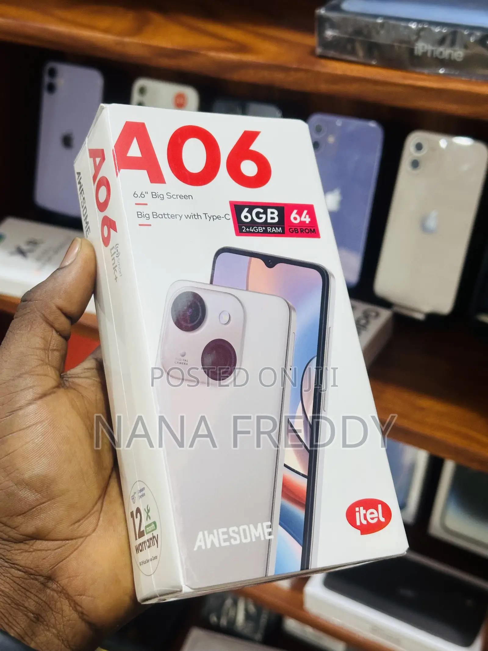 New Itel A06 64 GB Gold