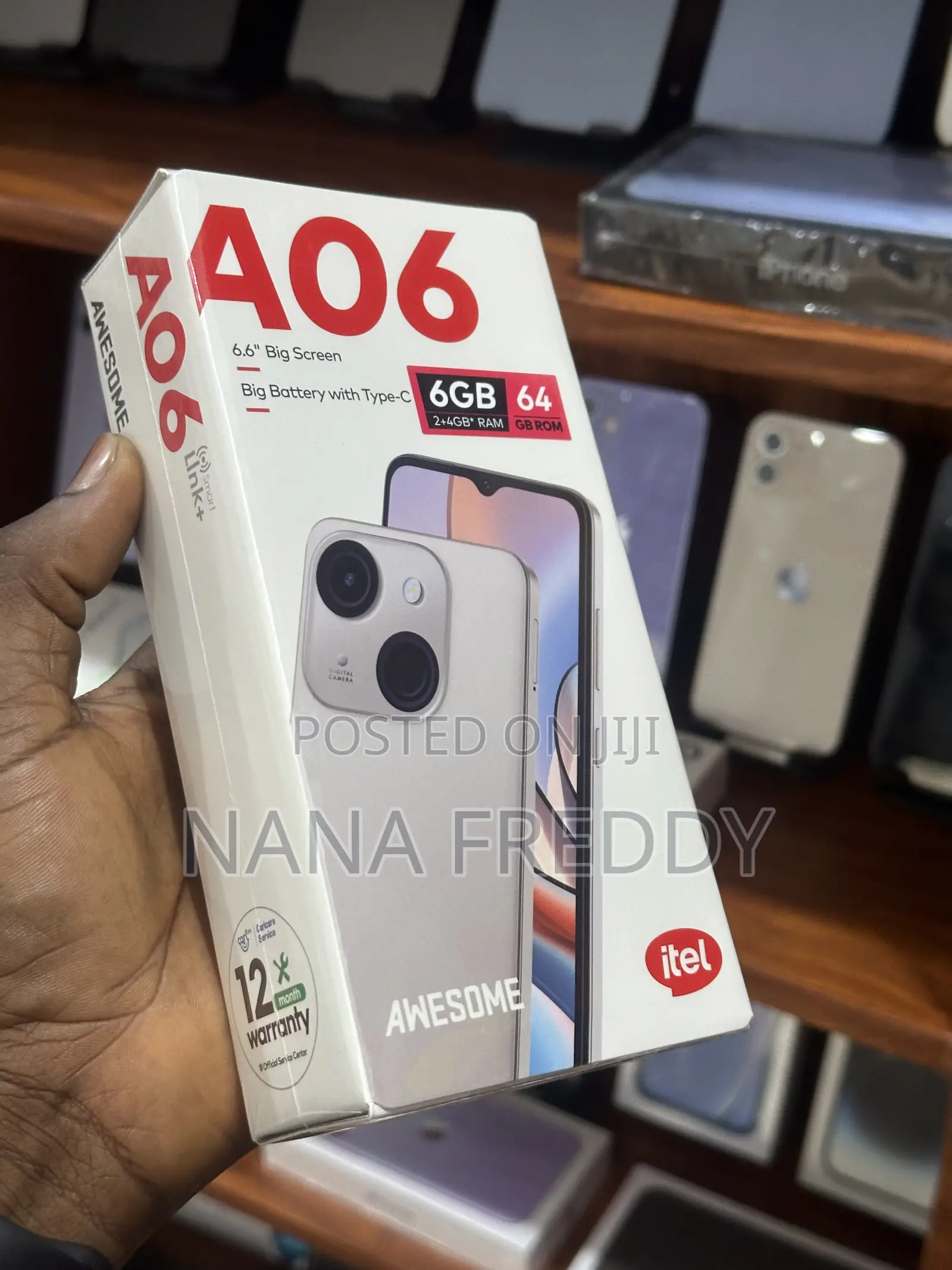 New Itel A06 64 GB Gold