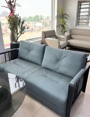 Modern Grey Office Reception Sofa Set (1+2+1)