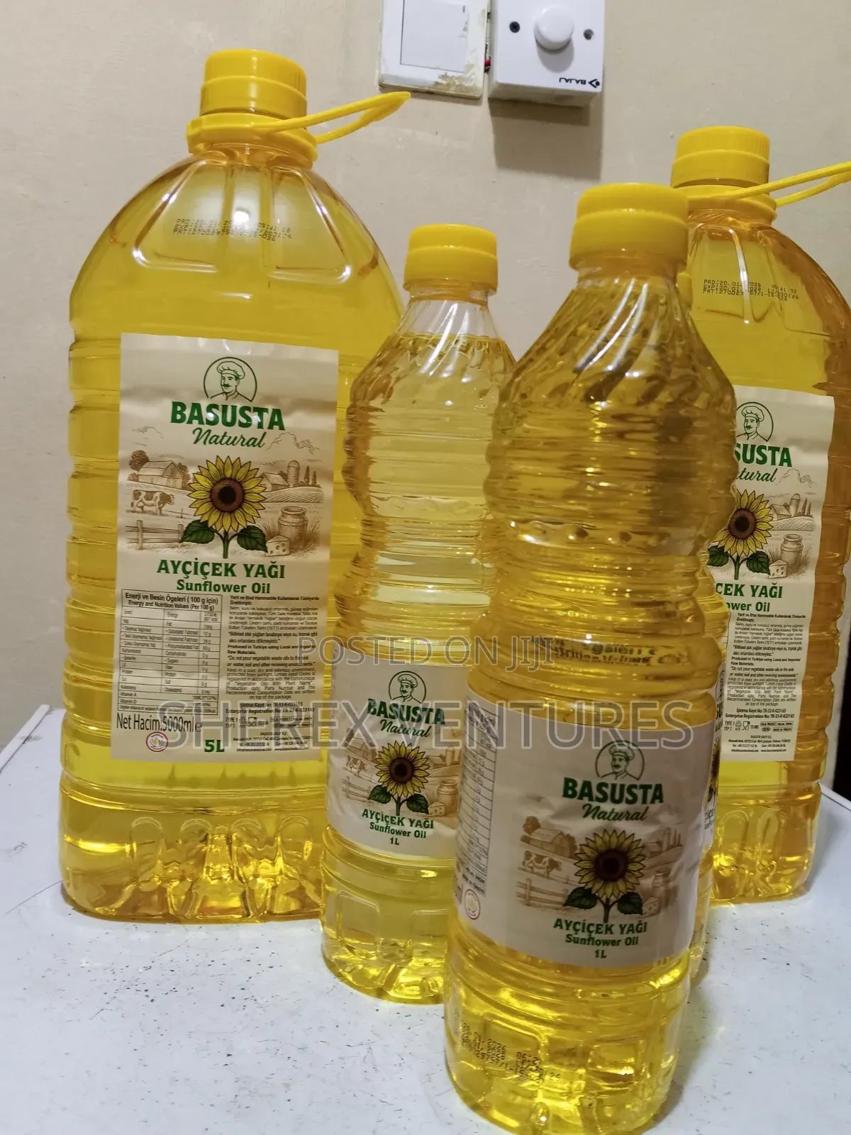Basusta Sunflower Oil From Turkey 5 Liters and 1 Liter