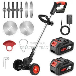2-Battery Portable Cordless Electric Weed Cutter Grass Mower