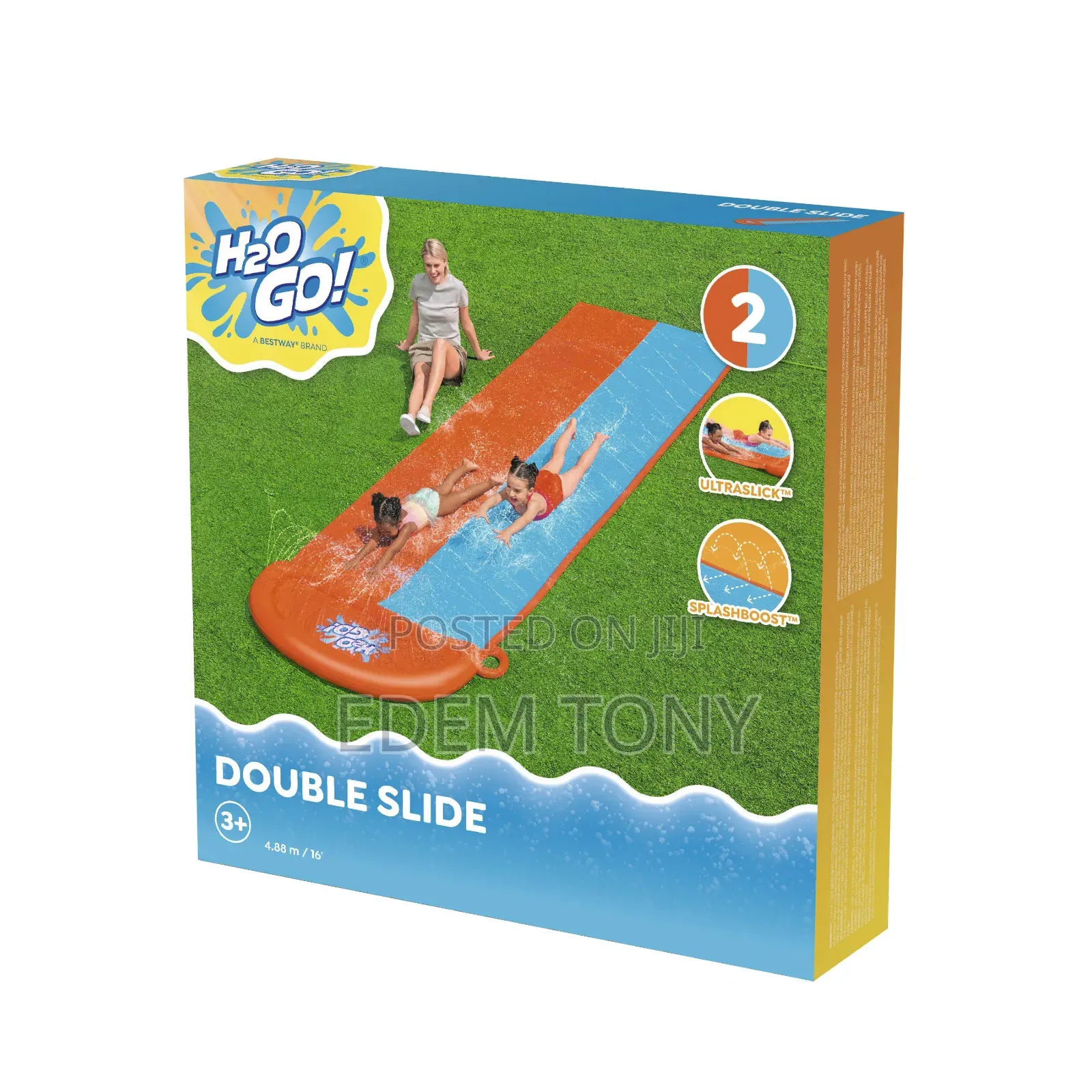 Bestway H20GO Double Lane Inflatable Slip Water Slide for Kids