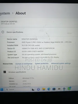Laptop HP Probook 11 EE G1 16GB AMD Ryzen HDD+SSD 500GB