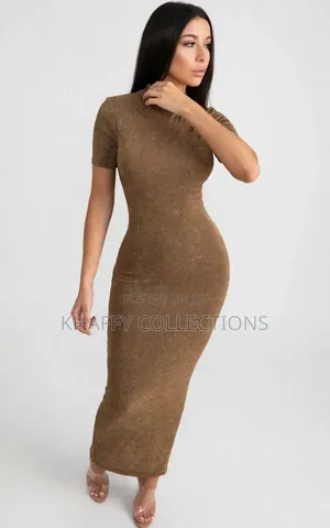 Luxury Gold Glitter Long Bodycon Dress - Full Length Party Maxi Dress
