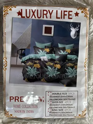 Double Size Bedsheet With 2 Pillow Case