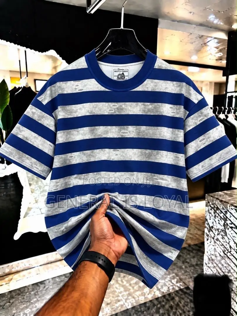 Stripped Men’s Cotton Heavy T Shirt