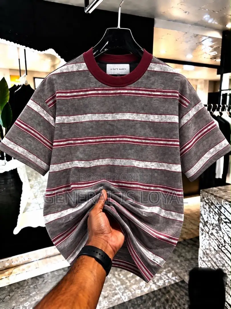 Stripped Men’s Cotton Heavy T Shirt