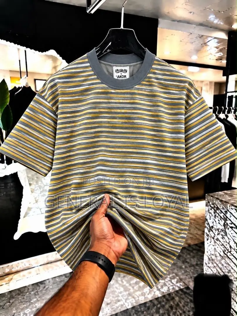 Stripped Men’s Cotton Heavy T Shirt