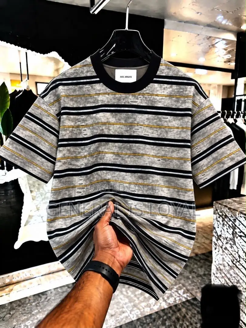 Stripped Men’s Cotton Heavy T Shirt