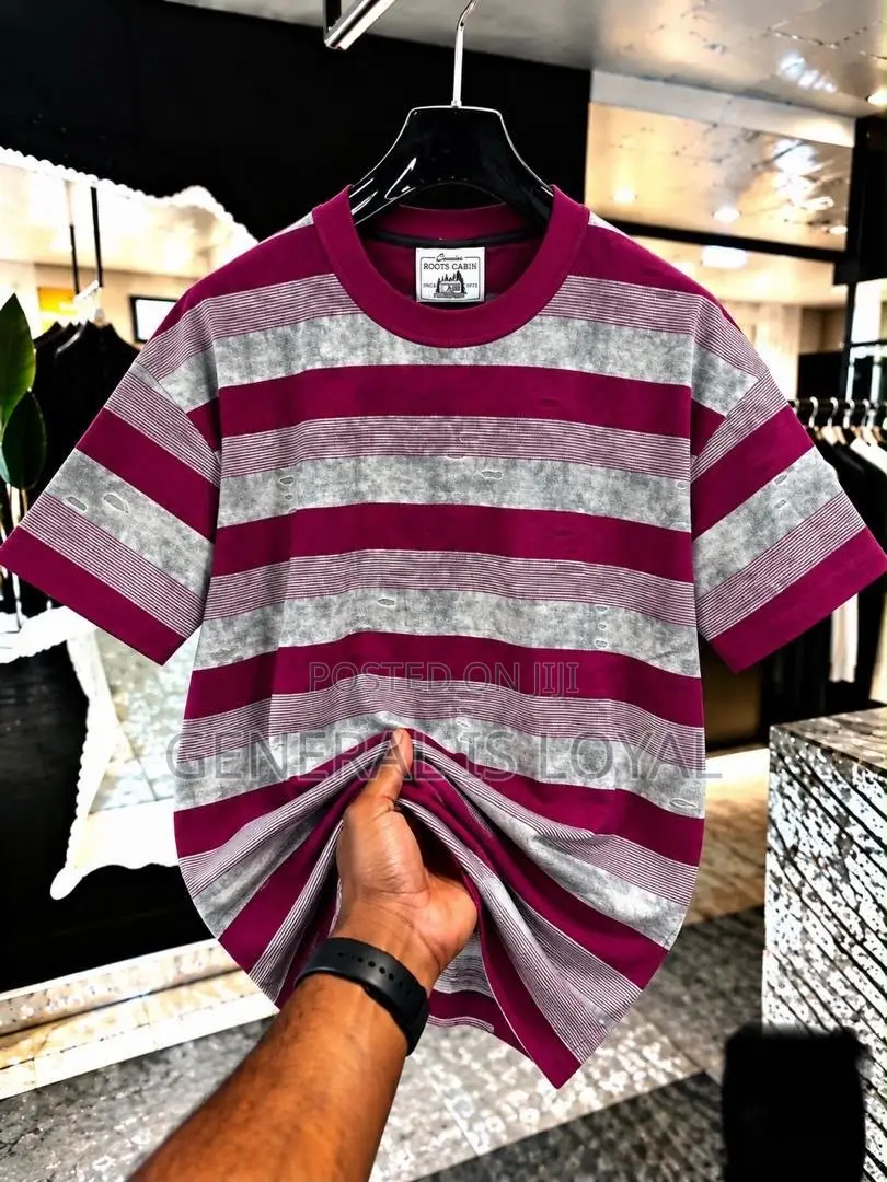 Stripped Men’s Cotton Heavy T Shirt