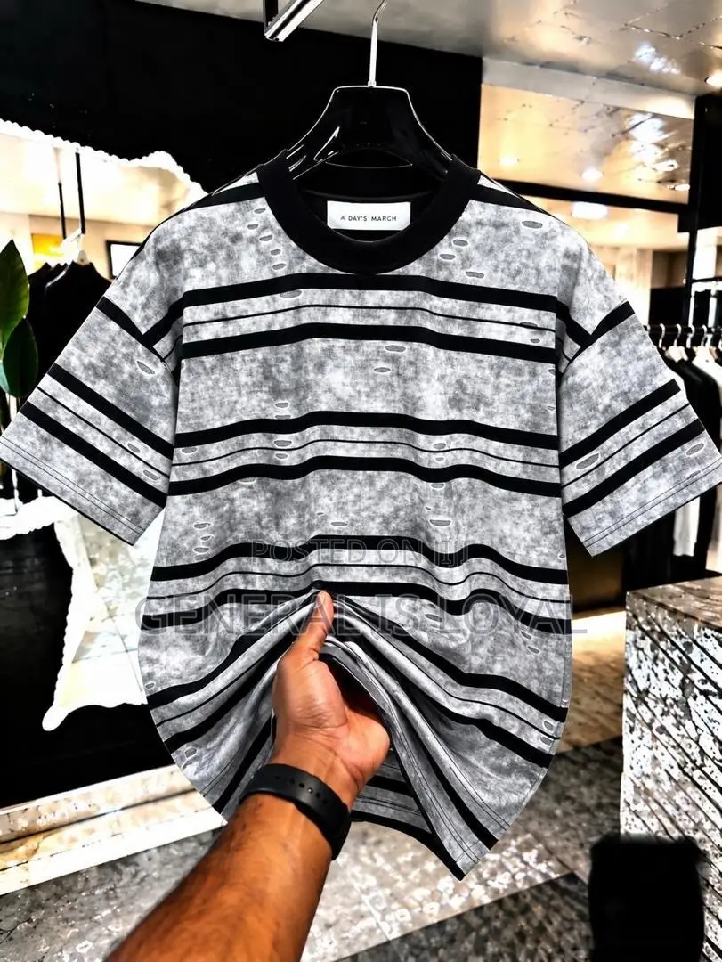 Stripped Men’s Cotton Heavy T Shirt