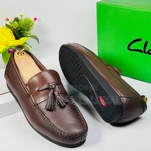 Clarks Brown Men Leather Loafers Shoe With Ring My Bell