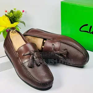 Clarks Brown Men Leather Loafers Shoe With Ring My Bell