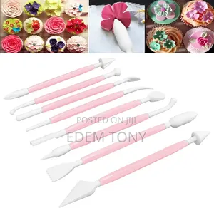 Cyrank 8Pcs Fondant Tool, Cake Decorating Hand Double Head