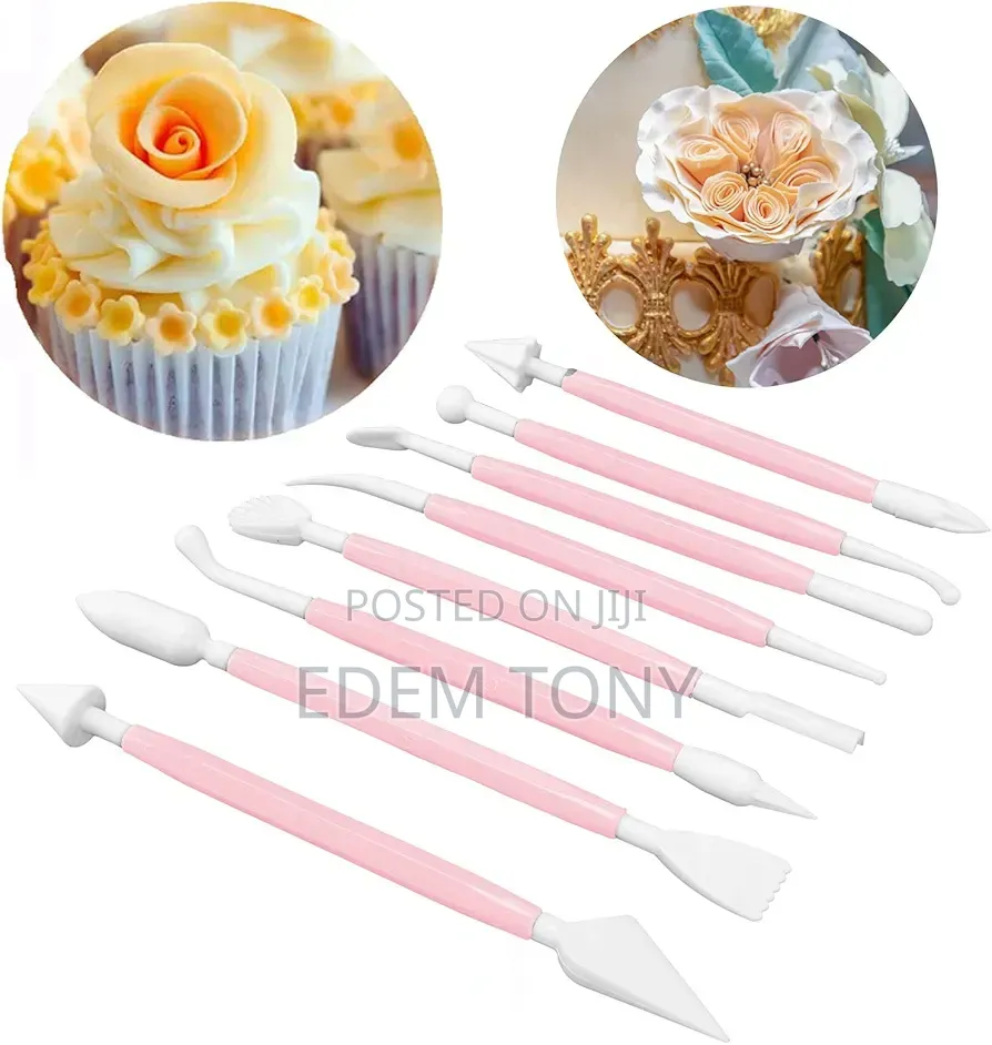 Cyrank 8Pcs Fondant Tool, Cake Decorating Hand Double Head