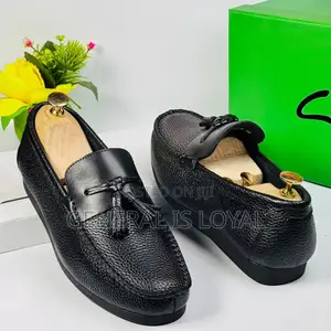Clarks Black Men Leather Loafers Shoe With Ring My Bell