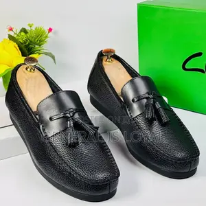 Clarks Black Men Leather Loafers Shoe With Ring My Bell