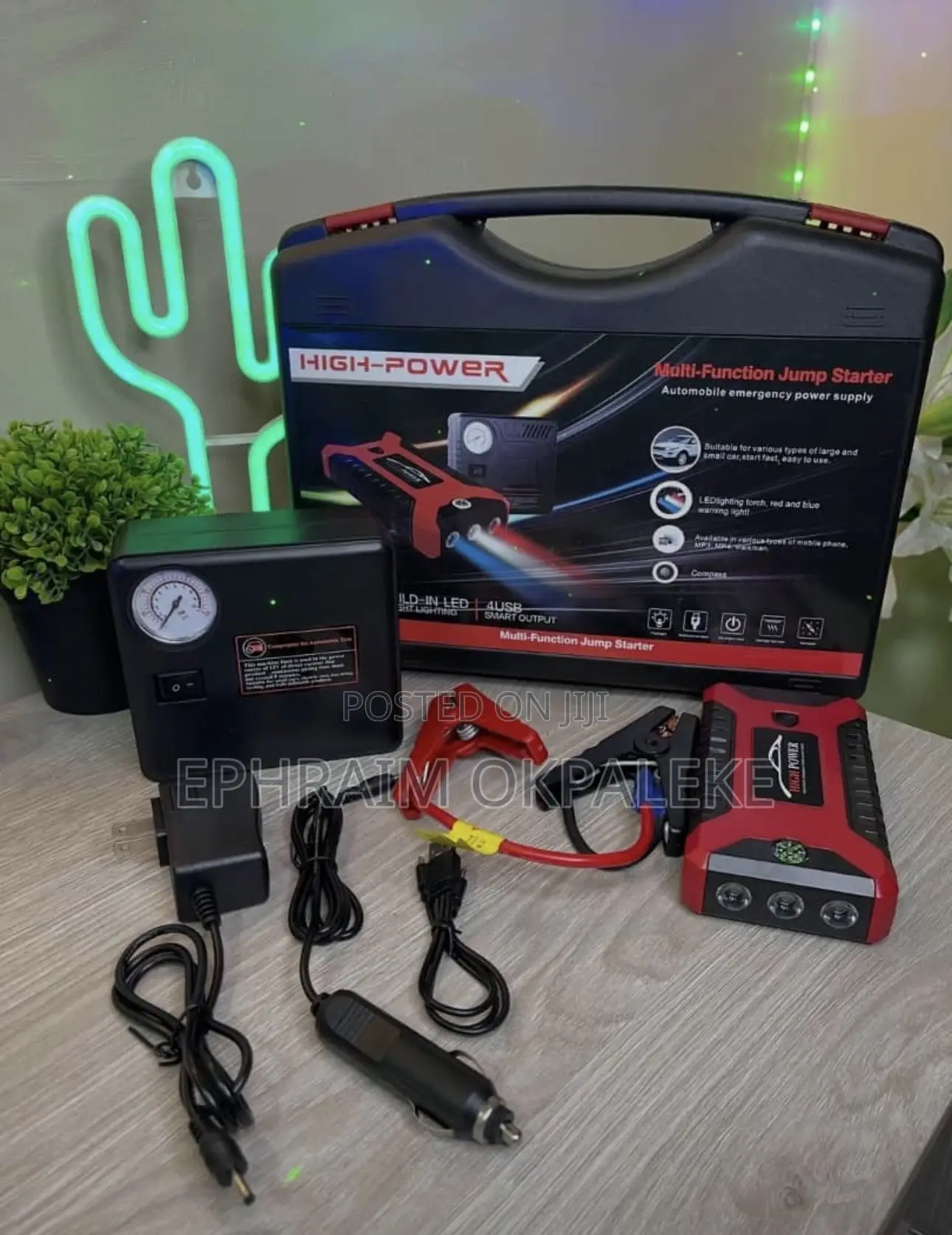 Universal Jumpstart and Tire Pressure Pumping Machine