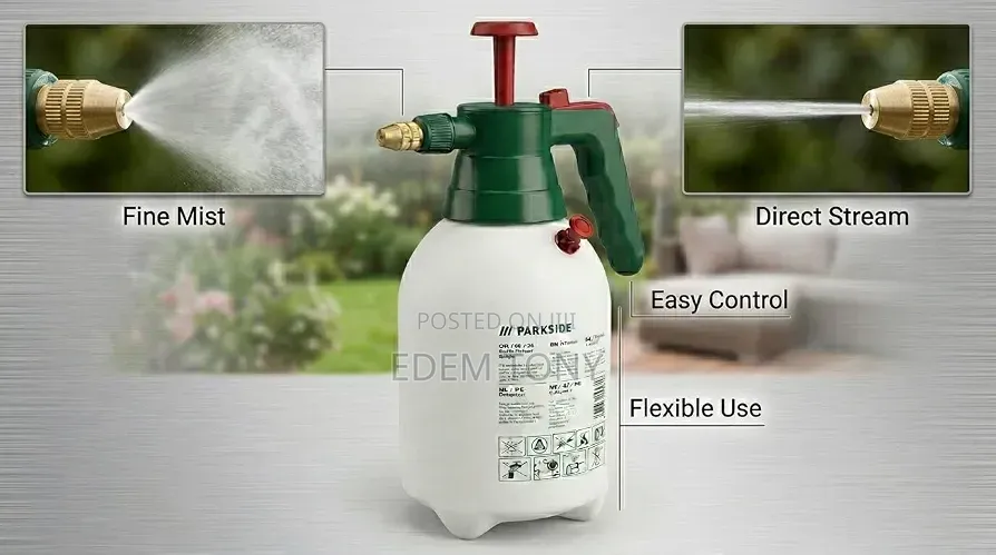 Garden Parkside Pressure Sprayer, 2L Capacity, 2 Bar Max Pressure