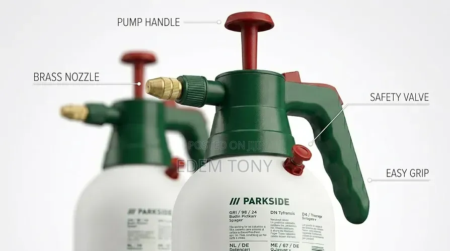 Garden Parkside Pressure Sprayer, 2L Capacity, 2 Bar Max Pressure