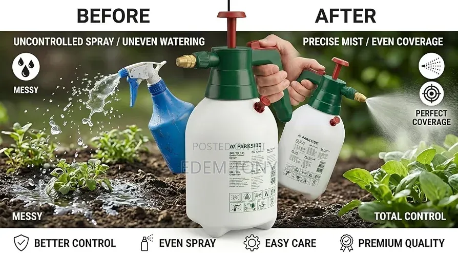 Garden Parkside Pressure Sprayer, 2L Capacity, 2 Bar Max Pressure