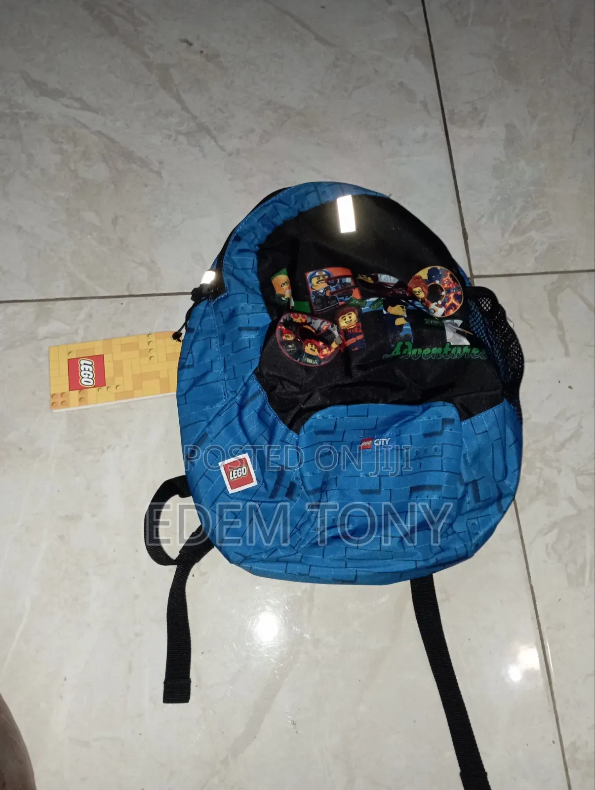 Blue and Black LEGO City Kindergarten or Preschool Backpack