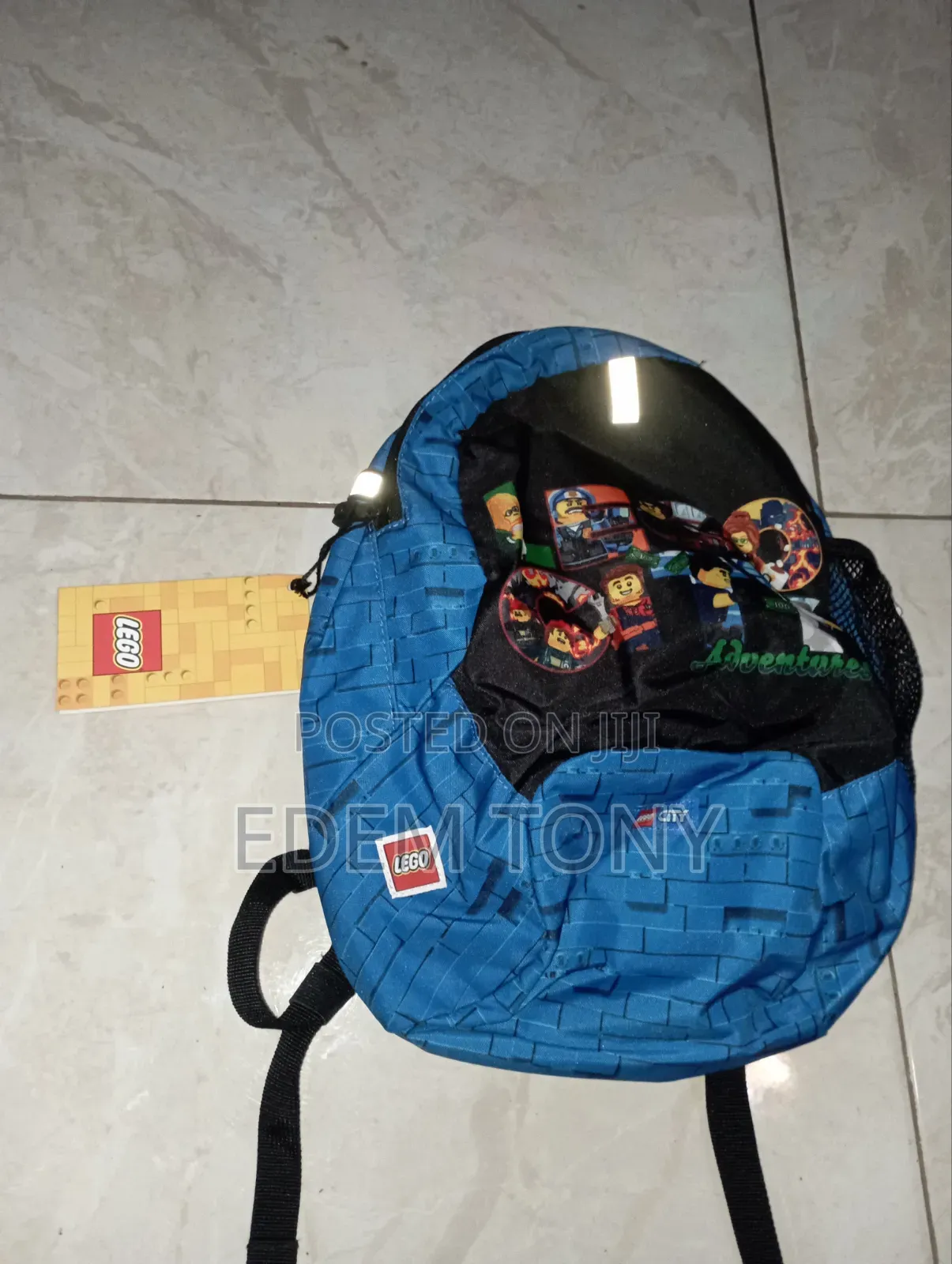 Blue and Black LEGO City Kindergarten or Preschool Backpack