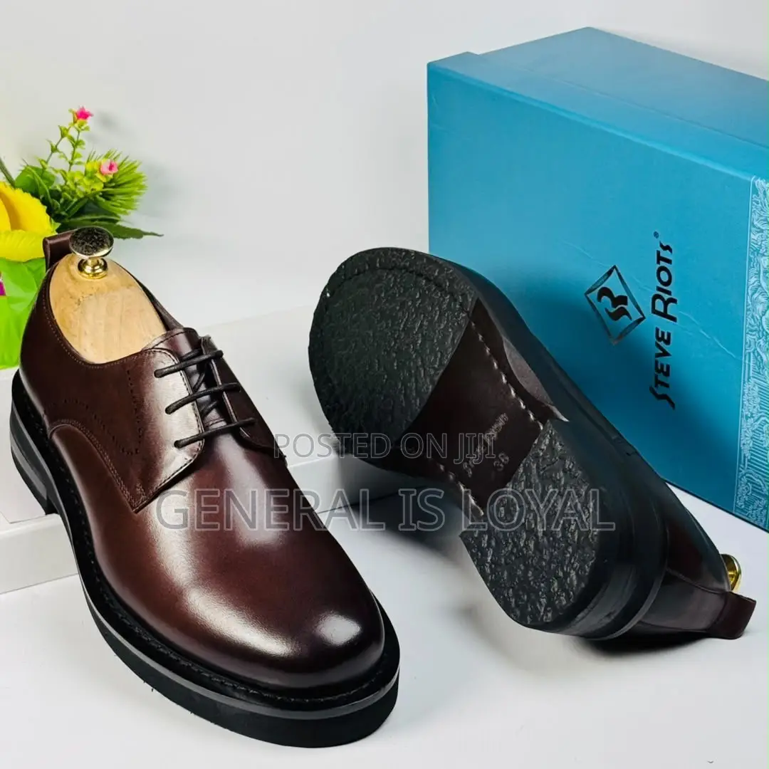 Steve Riot Brown Thick Gum Sole Chunky Men’s Shoe