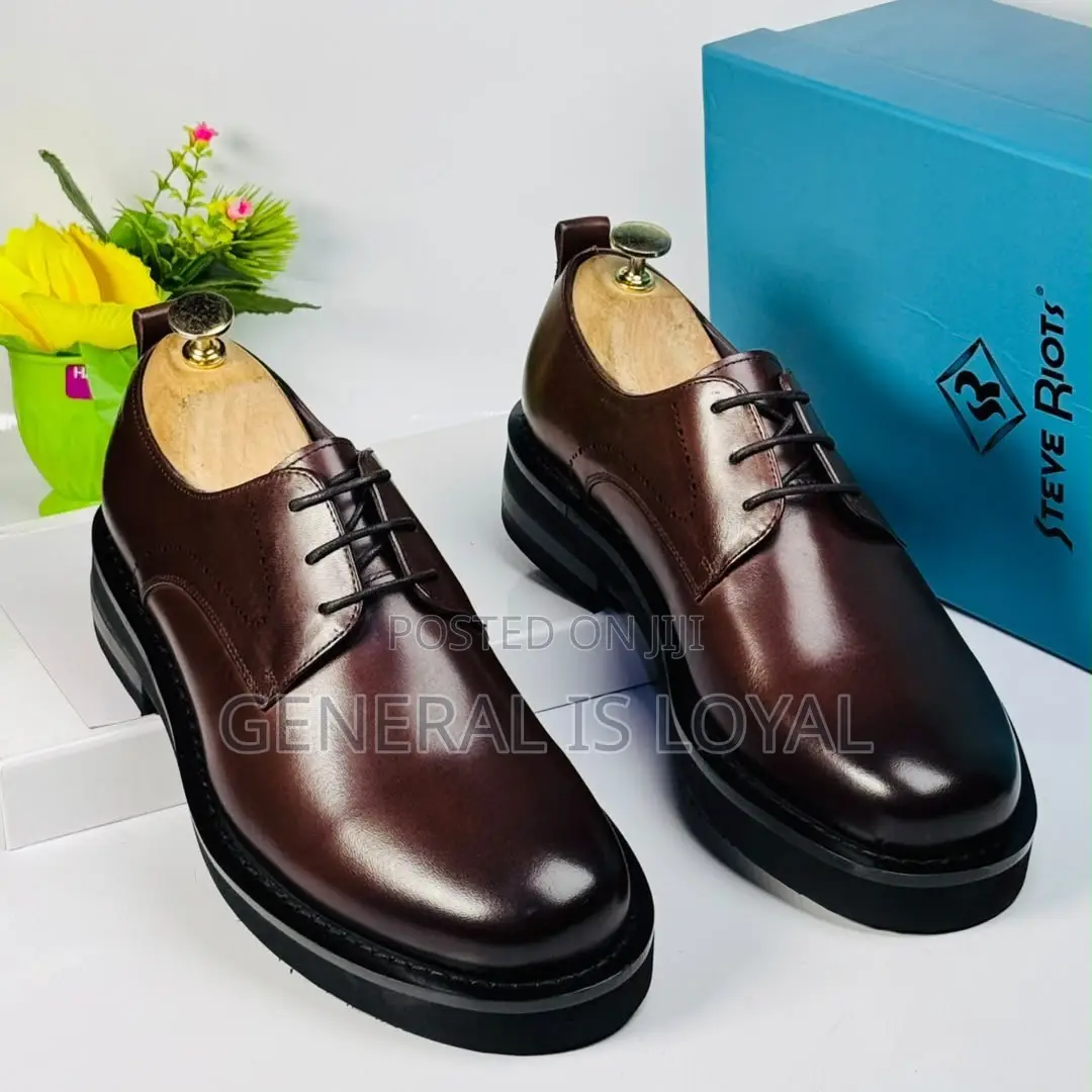 Steve Riot Brown Thick Gum Sole Chunky Men’s Shoe
