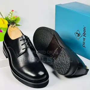 Steve Riot Black Thick Gum Sole Chunky Men’s Shoe