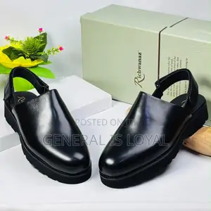 Richwanz Black Clog Mules Heel Strap and a Chunky Lug Sole.