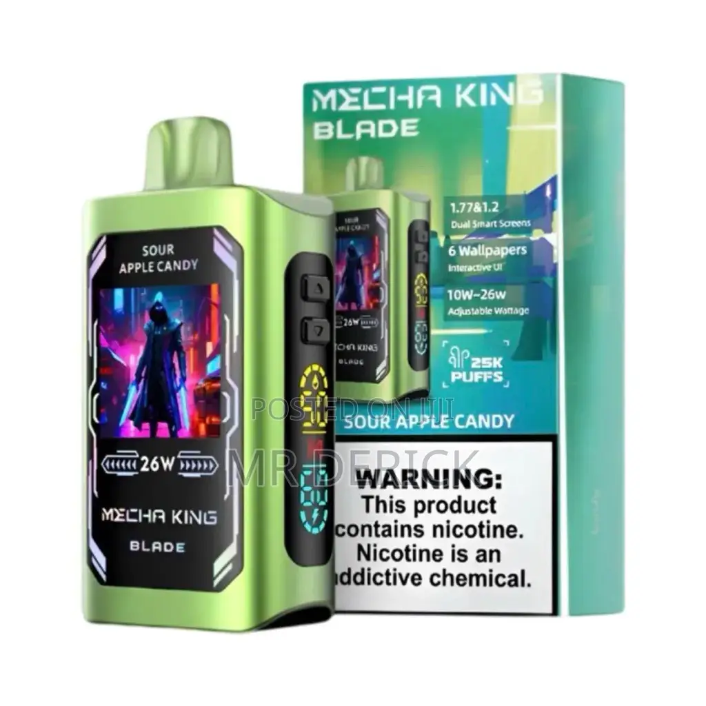 Mecha King Blade 25K Disposable Vape ( Sour Apple Candy)