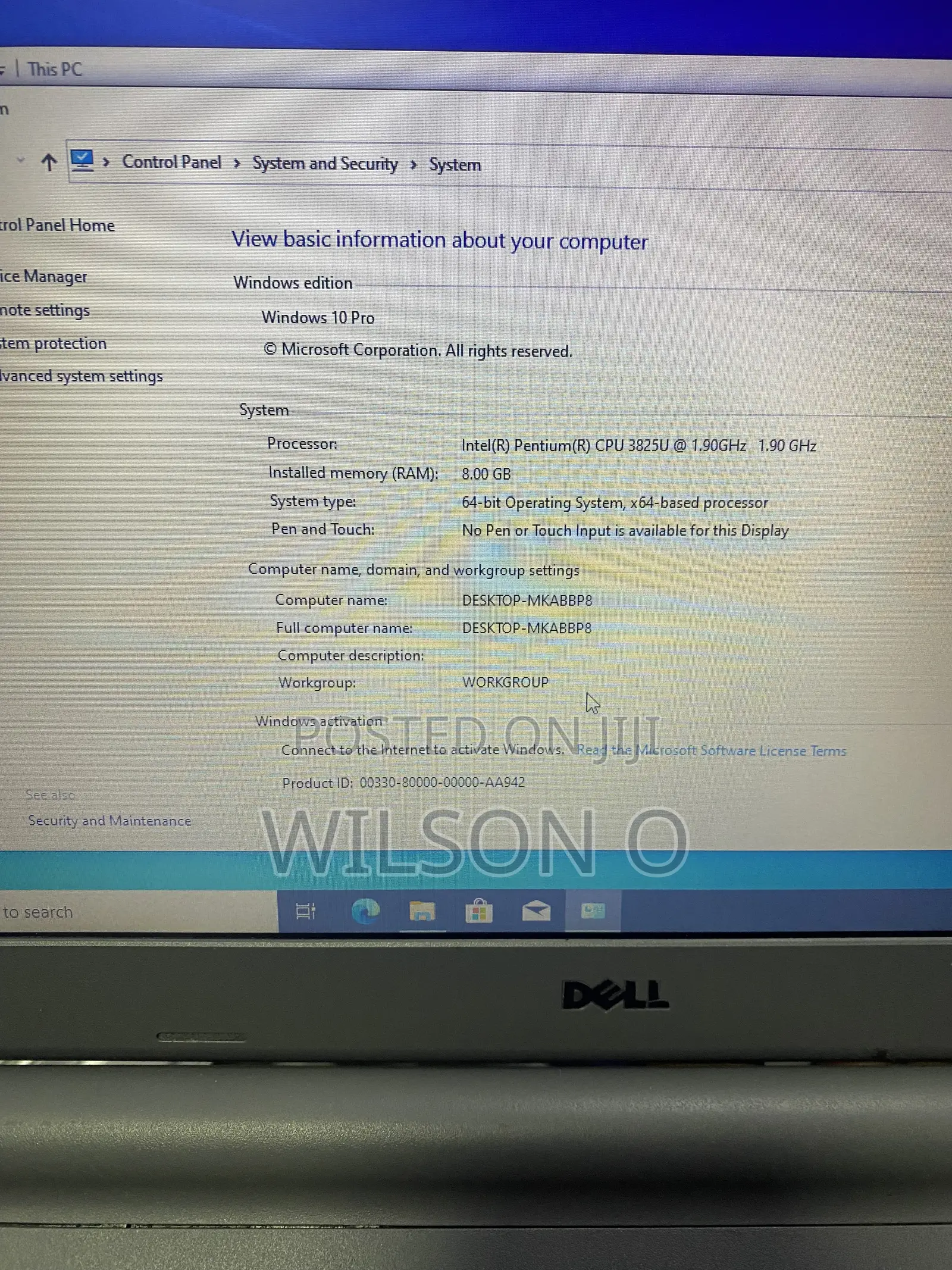 Laptop Dell Latitude 3350 8GB Intel Pentium HDD 320GB