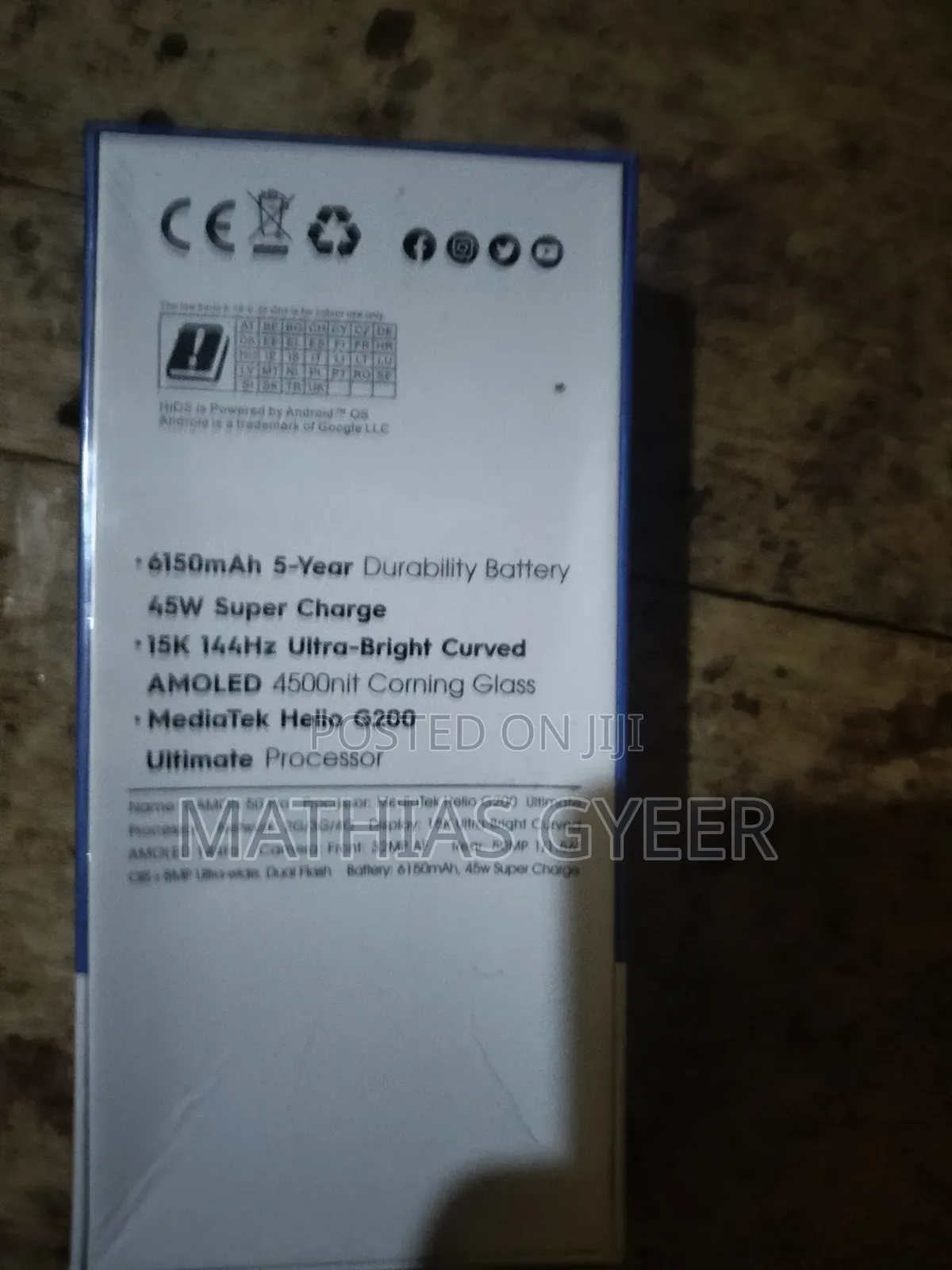 New Tecno Camon 50 Pro 256 GB Black