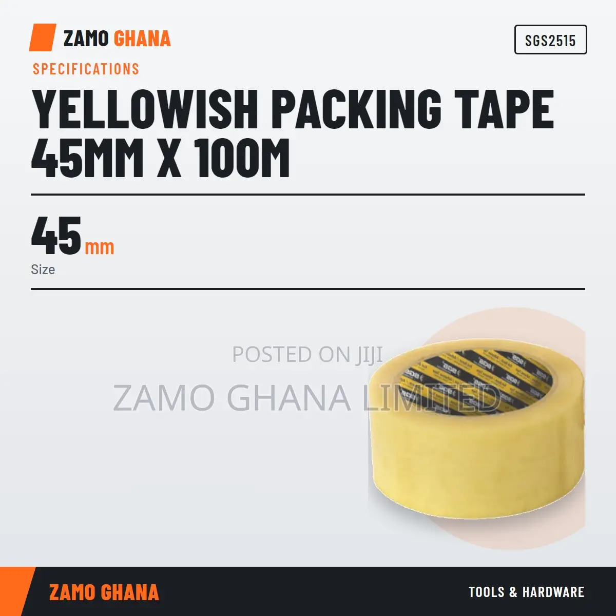 Yellowish Packing Tape 45Mm X 100M - SGS2515