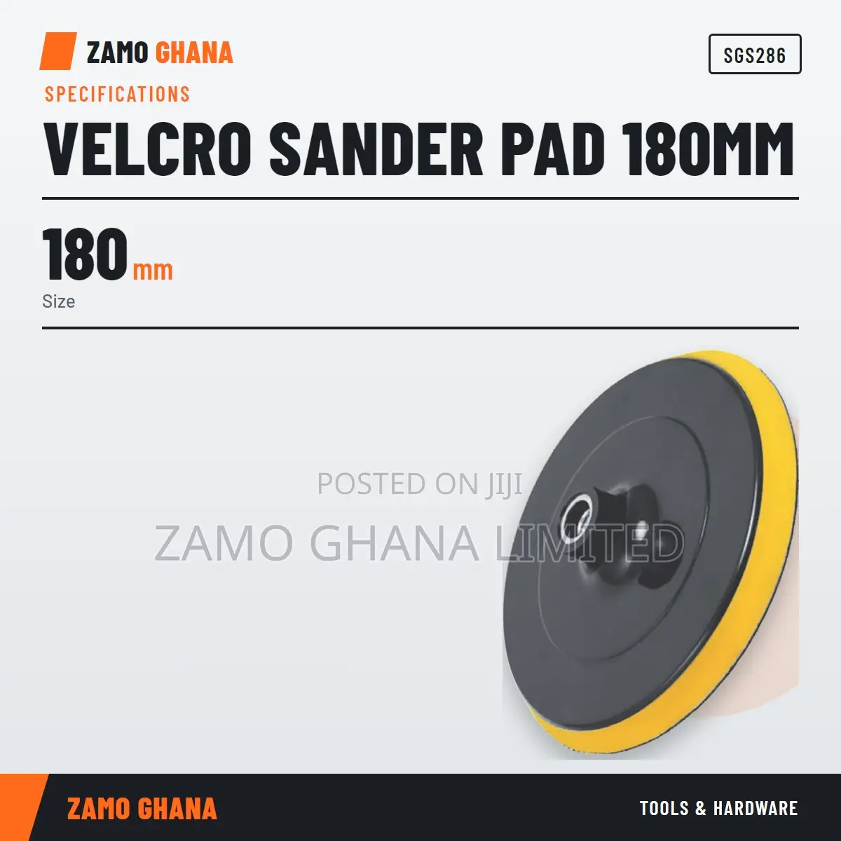 Velcro Sander Pad 180Mm - SGS286