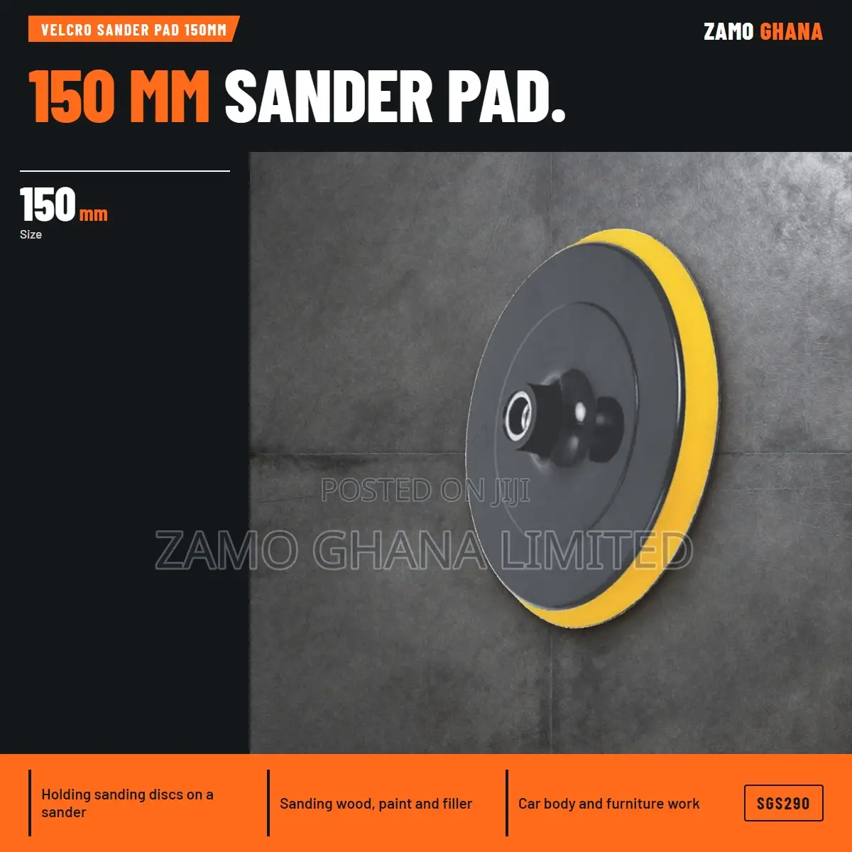 Velcro Sander Pad 150Mm - SGS290