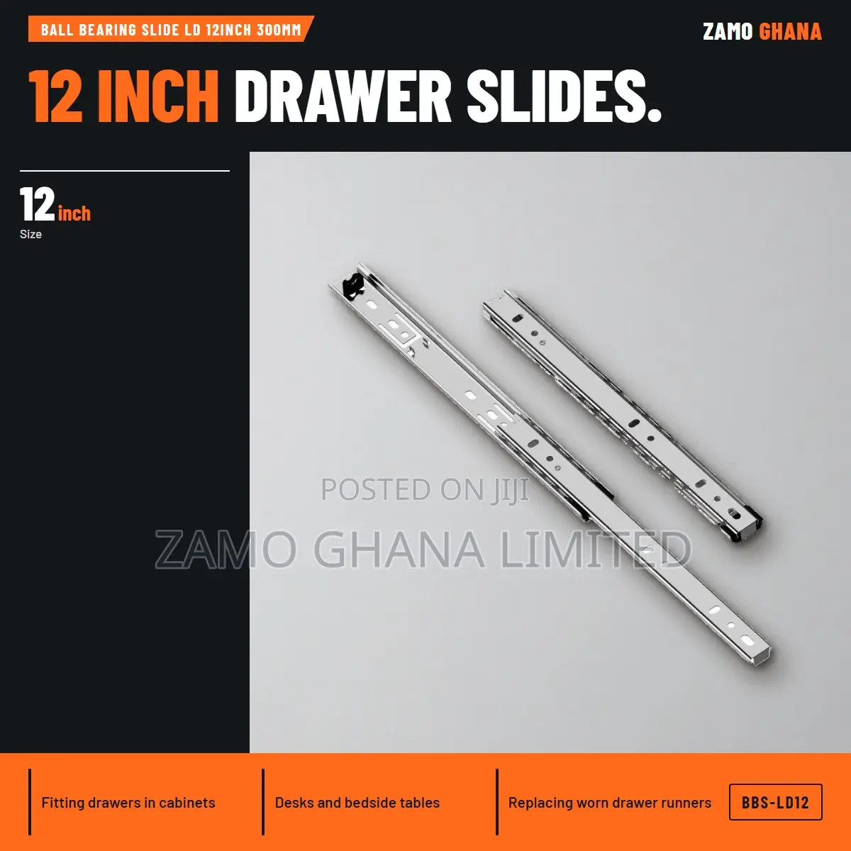 Ball Bearing Slide Ld 12Inch 300Mm - BBS-LD12