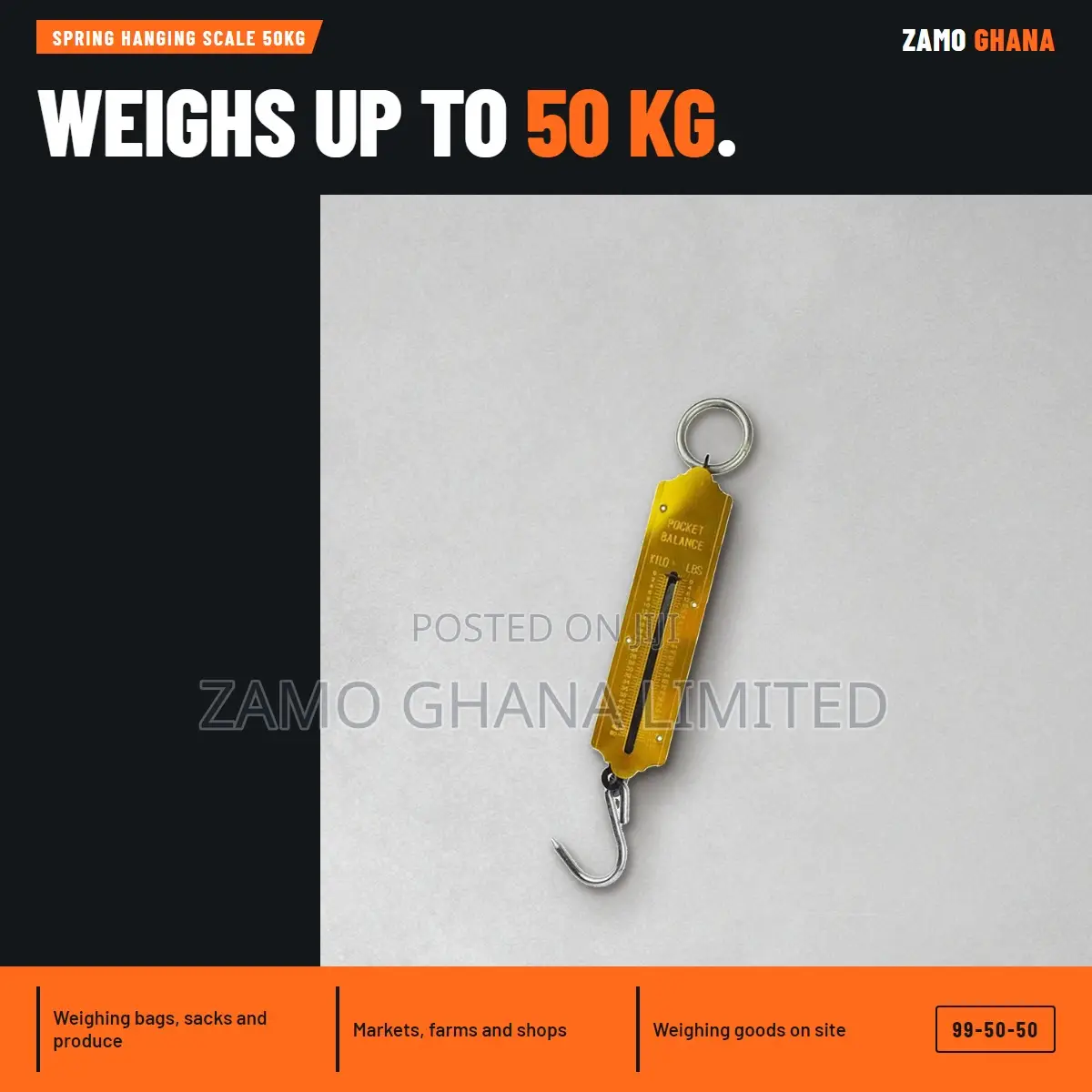 Spring Hanging Scale 50Kg - 99-50-50