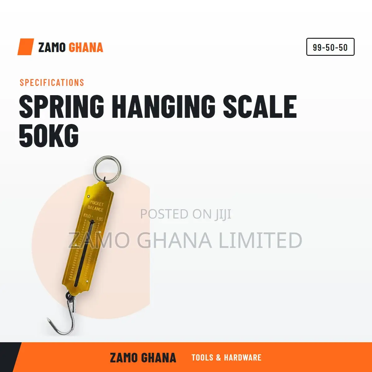Spring Hanging Scale 50Kg - 99-50-50