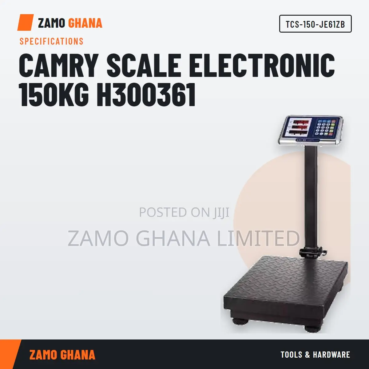 Camry Scale Electronic 150Kg H300361 - TCS-150-JE61ZB