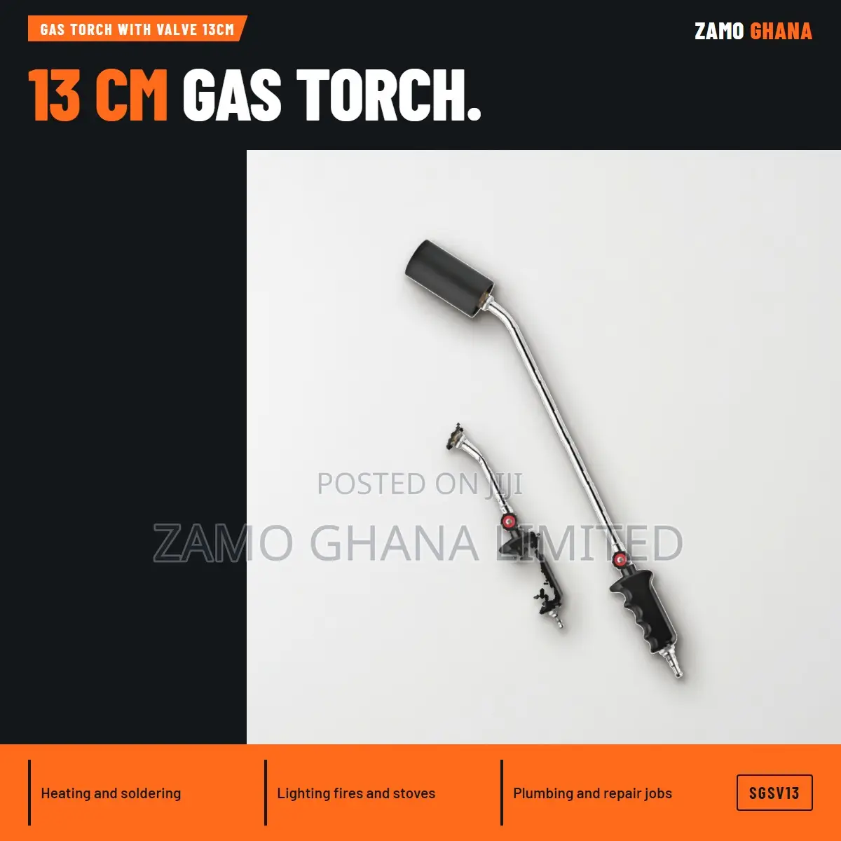 Gas Torch With Valve 13Cm - SGSV13