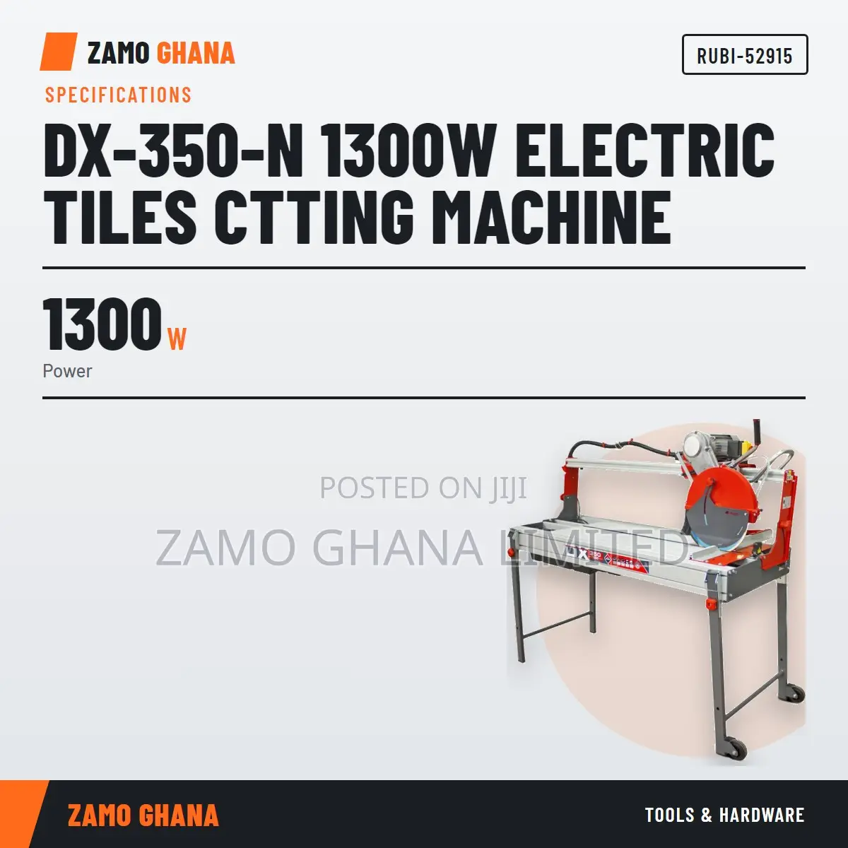 Dx-350-N 1300W Electric Tiles Ctting Machine - RUBI-52915